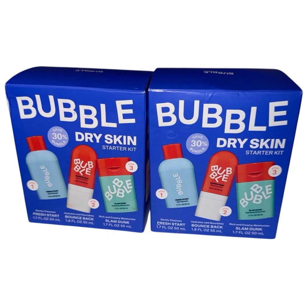 Bubble Skincare 3-Step Hydrating Routine Bundle, 2 sets
